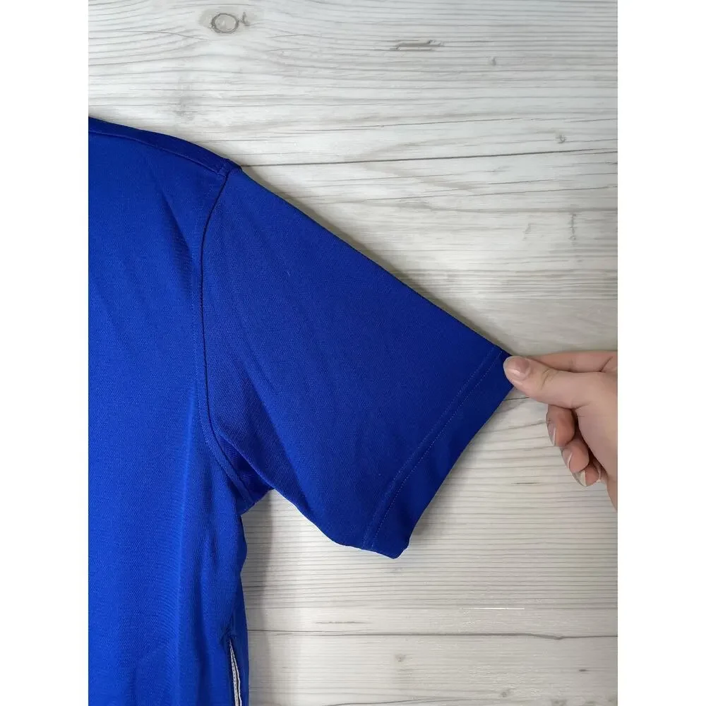 Adidas Shirt Mens Small Blue Clima Soccer Training Jersey‎ Short Sleeve Athletic